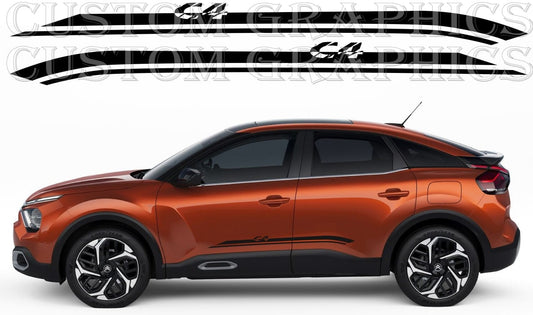 Vinyl Graphics Stickers Compatible With Citroen C4 Decals Vinyl Classic Design