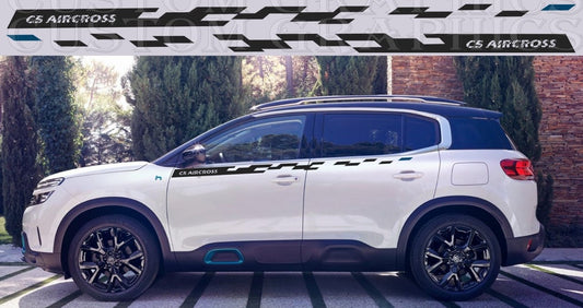 Vinyl Graphics Stickers Compatible With CITROEN C5 AIRCROSS Hybrid Decals Vinyl Style Design