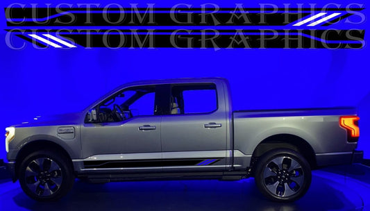 Vinyl Graphics Stickers Compatible With Ford F-150 Lightning New Style Design Graphics