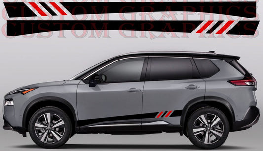 Vinyl Graphics Stickers Compatible with Nissan Rogue Side door Decal Vinyl Style Design