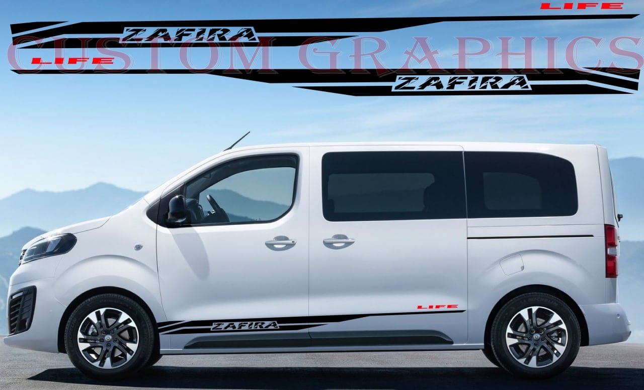 Vinyl Graphics Stickers Compatible with Opel Zafira Life Line Graphic New Decals