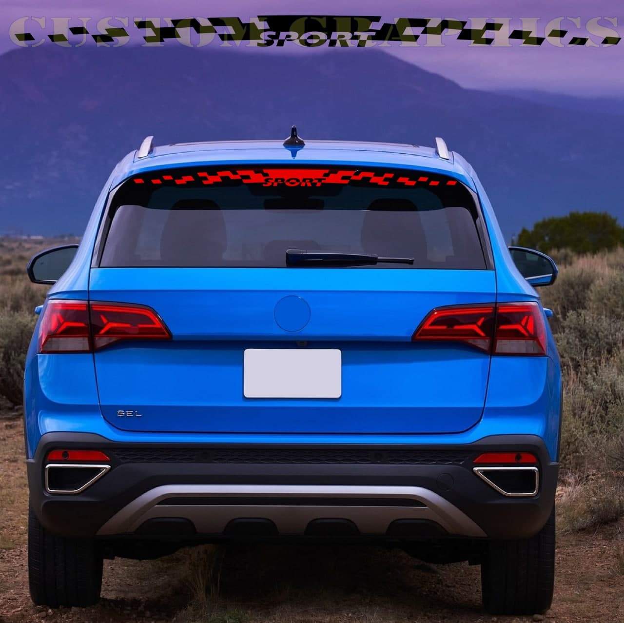 Vinyl Graphics Tailgate Line Sport Design Sticker Compatible With VW Taos