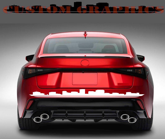 Vinyl Graphics Tailgate Town Line Design Stickers Compatible with Lexus IS500