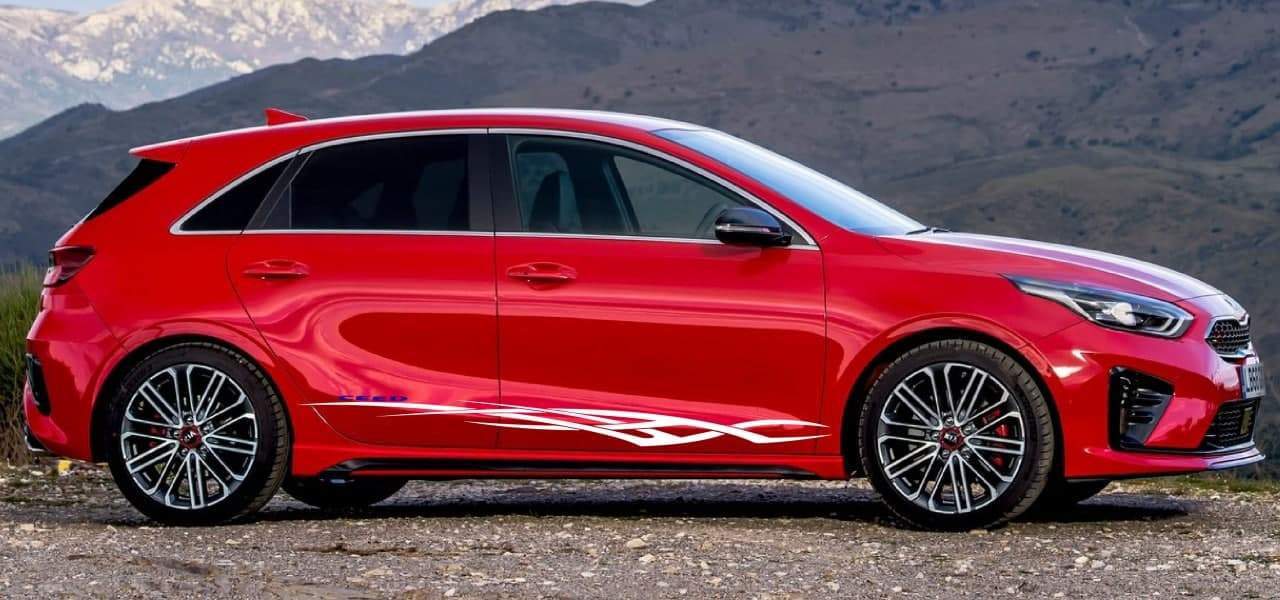 Vinyl Graphics Tribal Design Decal Sticker Vinyl Side Racing Stripes Compatible with Kia Ceed