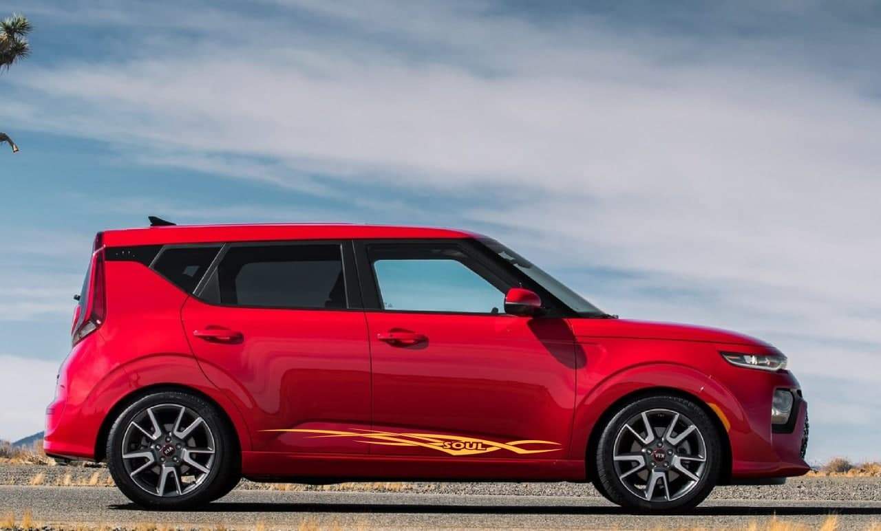 Vinyl Graphics Tribal Design Decal Sticker Vinyl Side Racing Stripes Compatible with Kia Soul