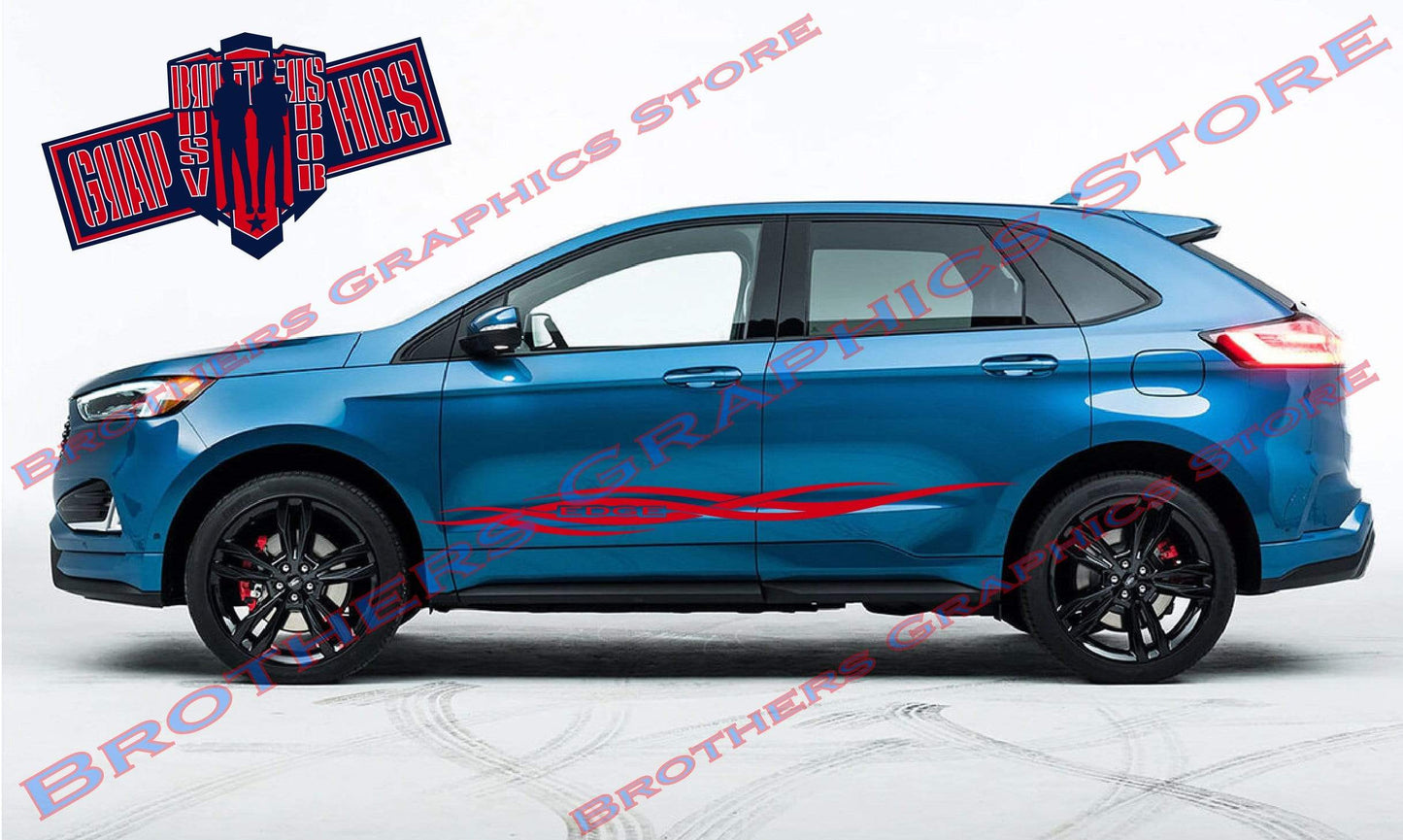 Premium Vinyl Stickers Compatible With Ford Edge Tribal Design BFF