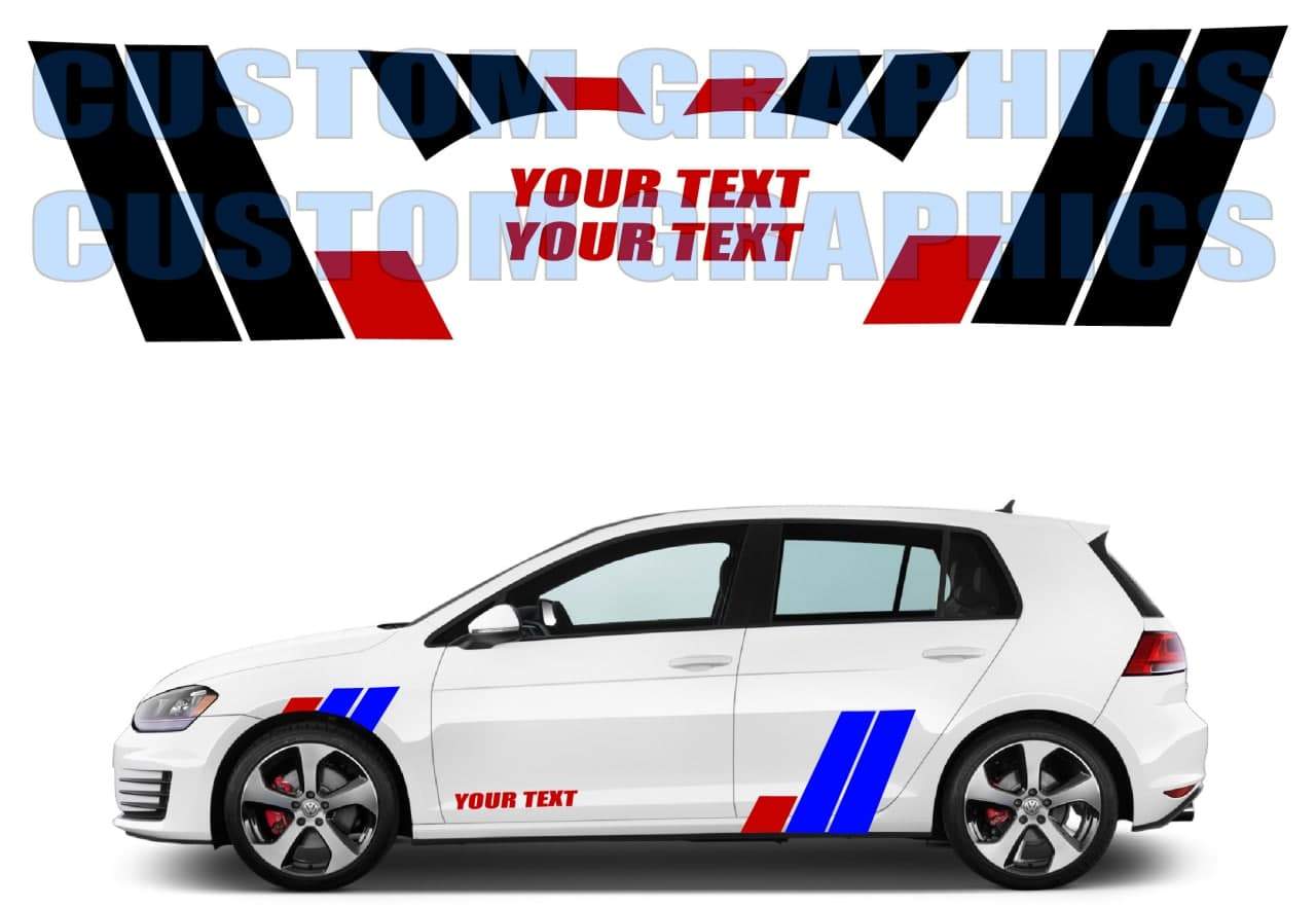 Vinyl Graphics Unique Block graphic universal sticker decal Kit for Car Any Vehicle | UNIVERSAL STICKERS