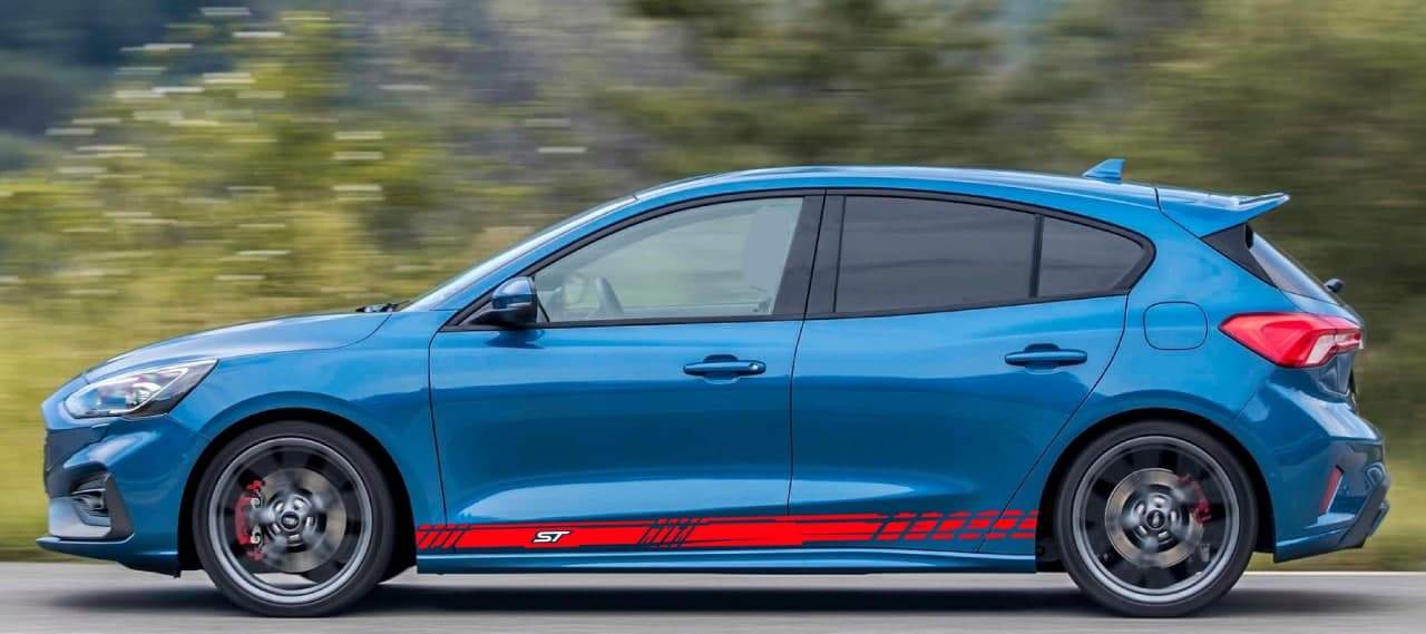 Vinyl Graphics Unique Design Decal Sticker Vinyl Side Racing Stripes for Ford Focus