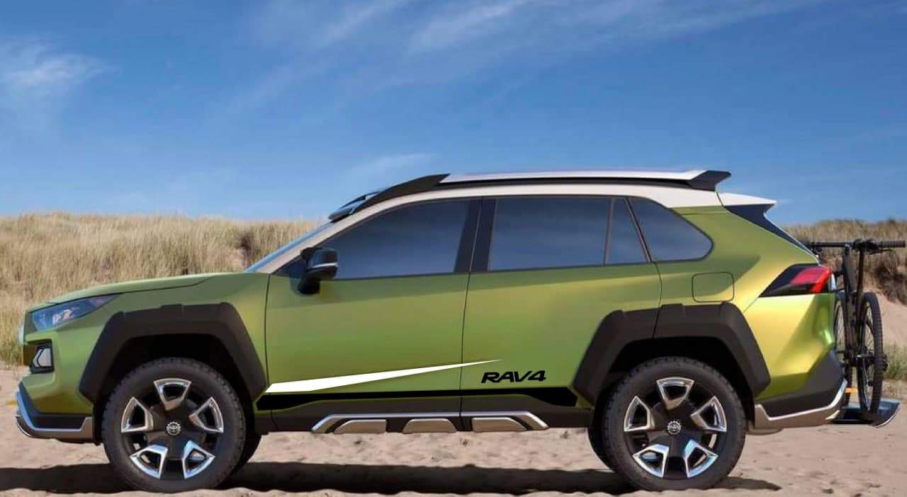 Vinyl Graphics Unique Design Decals Stickers Vinyl Side Racing Stripes Compatible with Toyota Rav4