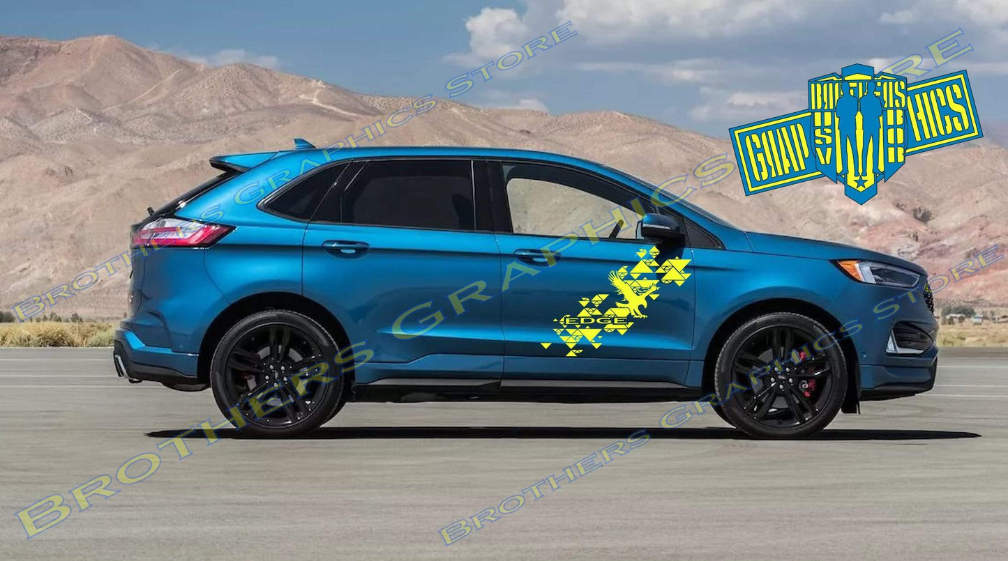 Premium Vinyl Decals Compatible With Ford Edge Style Eagle Design