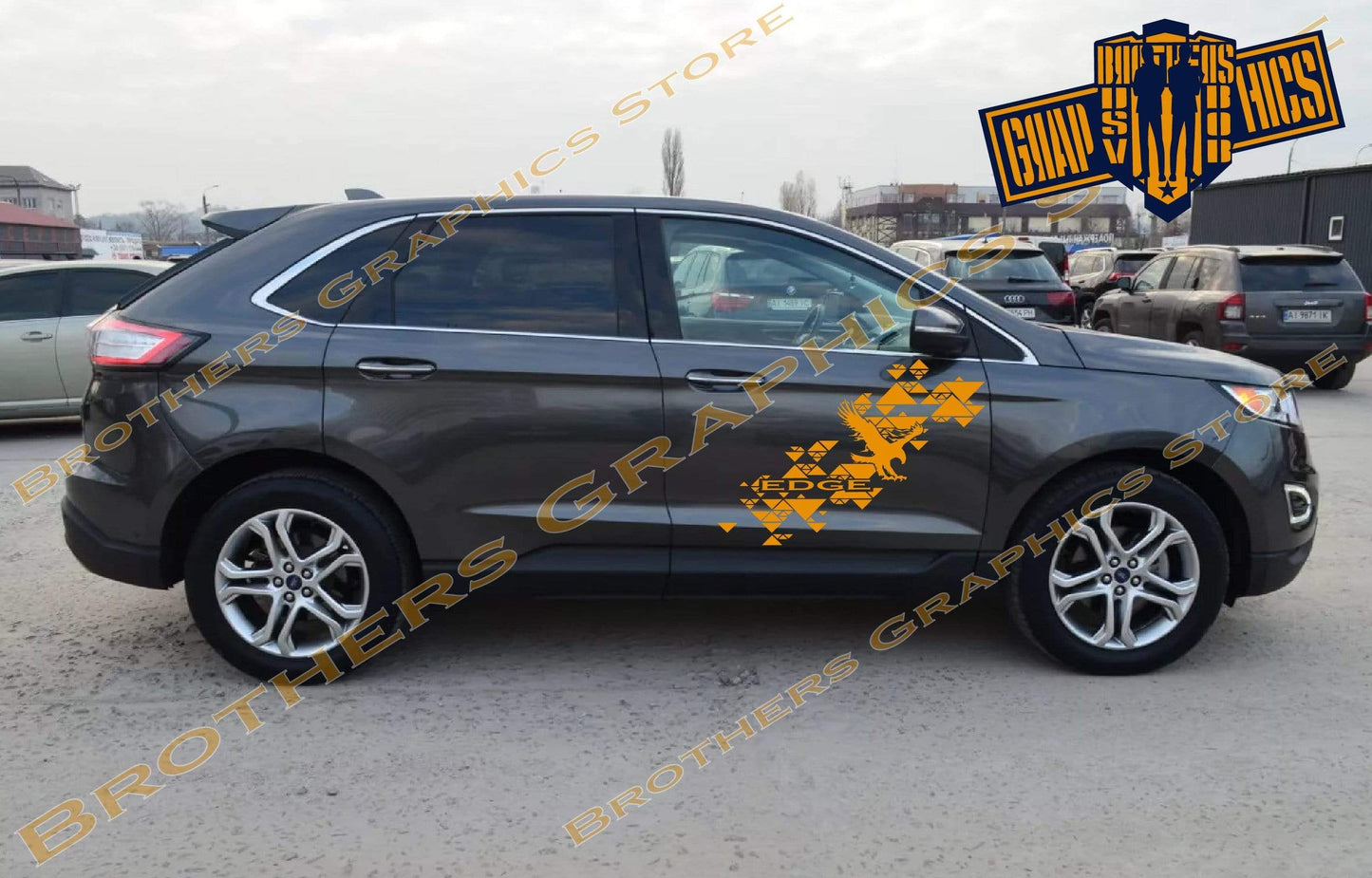 Premium Vinyl Decals Compatible With Ford Edge Style Eagle Design