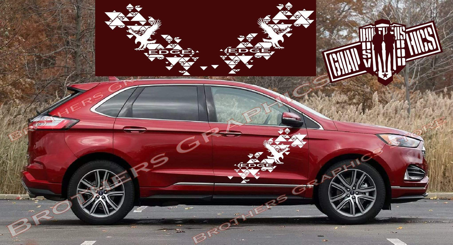 Premium Vinyl Decals Compatible With Ford Edge Style Eagle Design