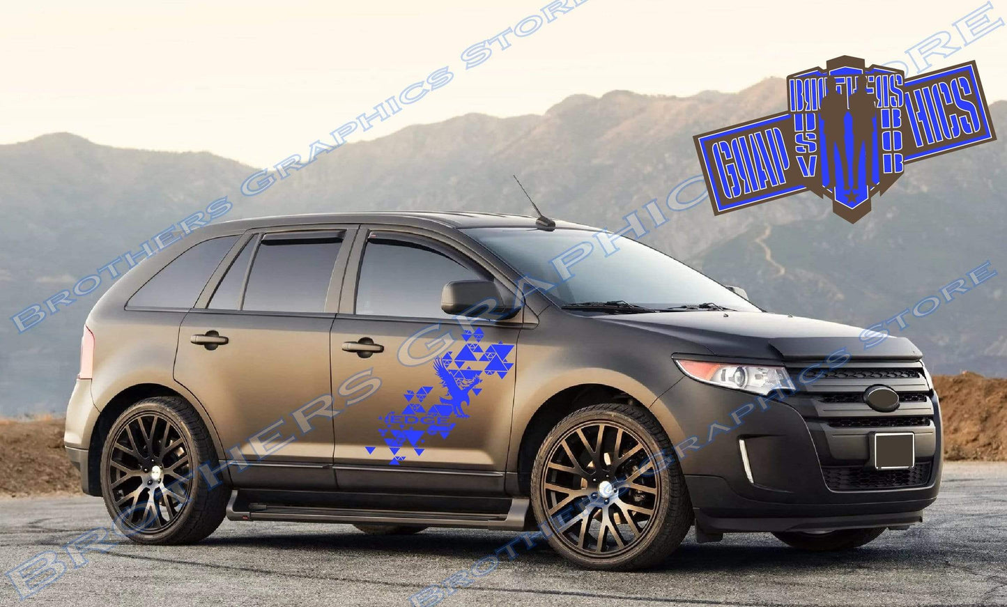 Premium Vinyl Decals Compatible With Ford Edge Style Eagle Design