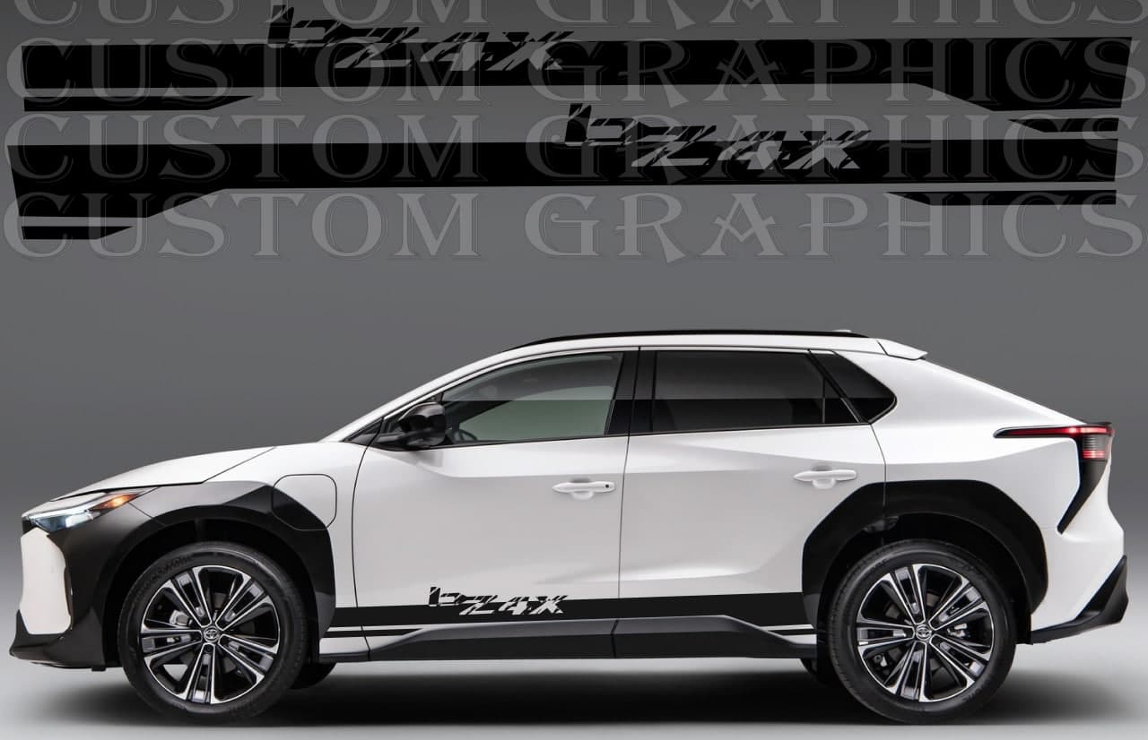 Vinyl Graphics Unique Line Design Vinyl Stripes Compatible With Toyota BZ4X 2022