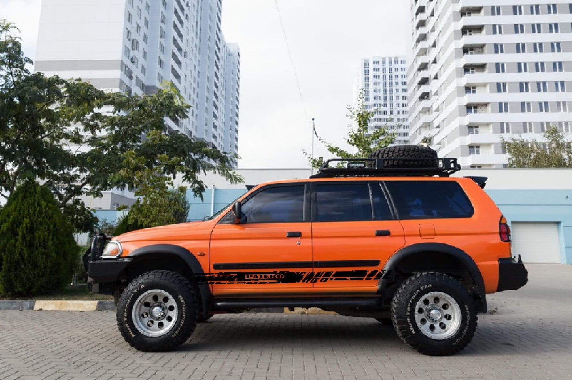 Premium Quality Stickers Compatible with Mitsubishi Pajero Stylish Name Design BFF