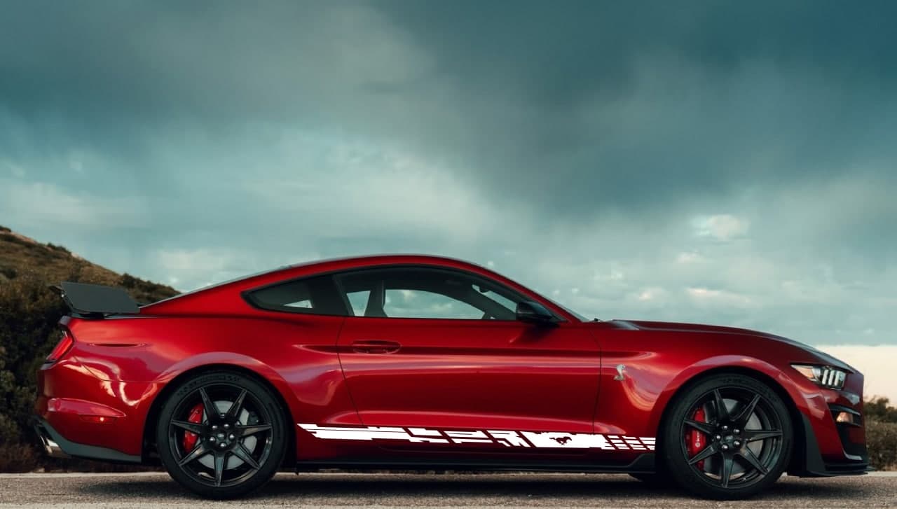 Vinyl Graphics Unique stripe Classic Design Stickers compatible with Ford Mustang  | Ford mustang sticker
