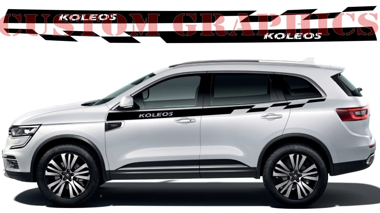 Vinyl Graphics Up Line Design Graphic Racing Stripes Compatible with Renault Koleos