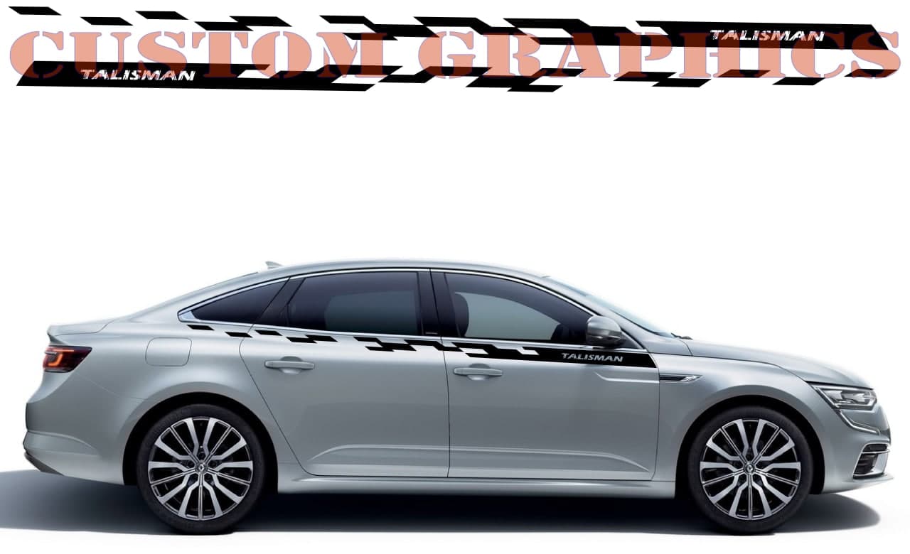 Vinyl Graphics Up Line Design Graphic Racing Stripes Compatible with Renault Talisman