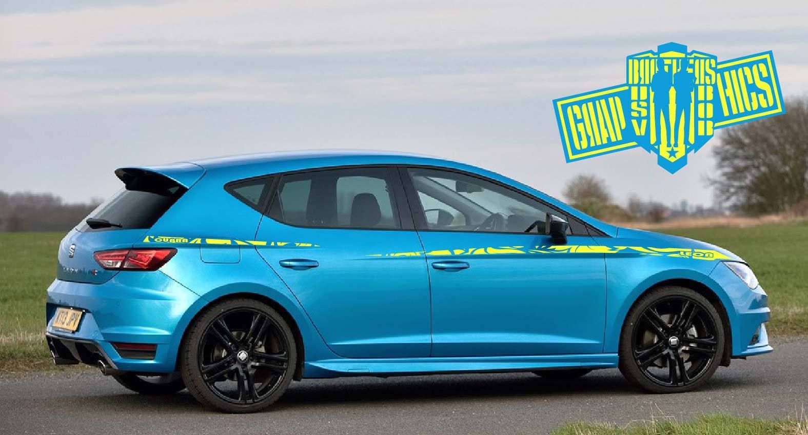 Vinyl Decal Racing Stickers Stripes Fit Seat Leon 2000-2020 - Brothers-Graphics