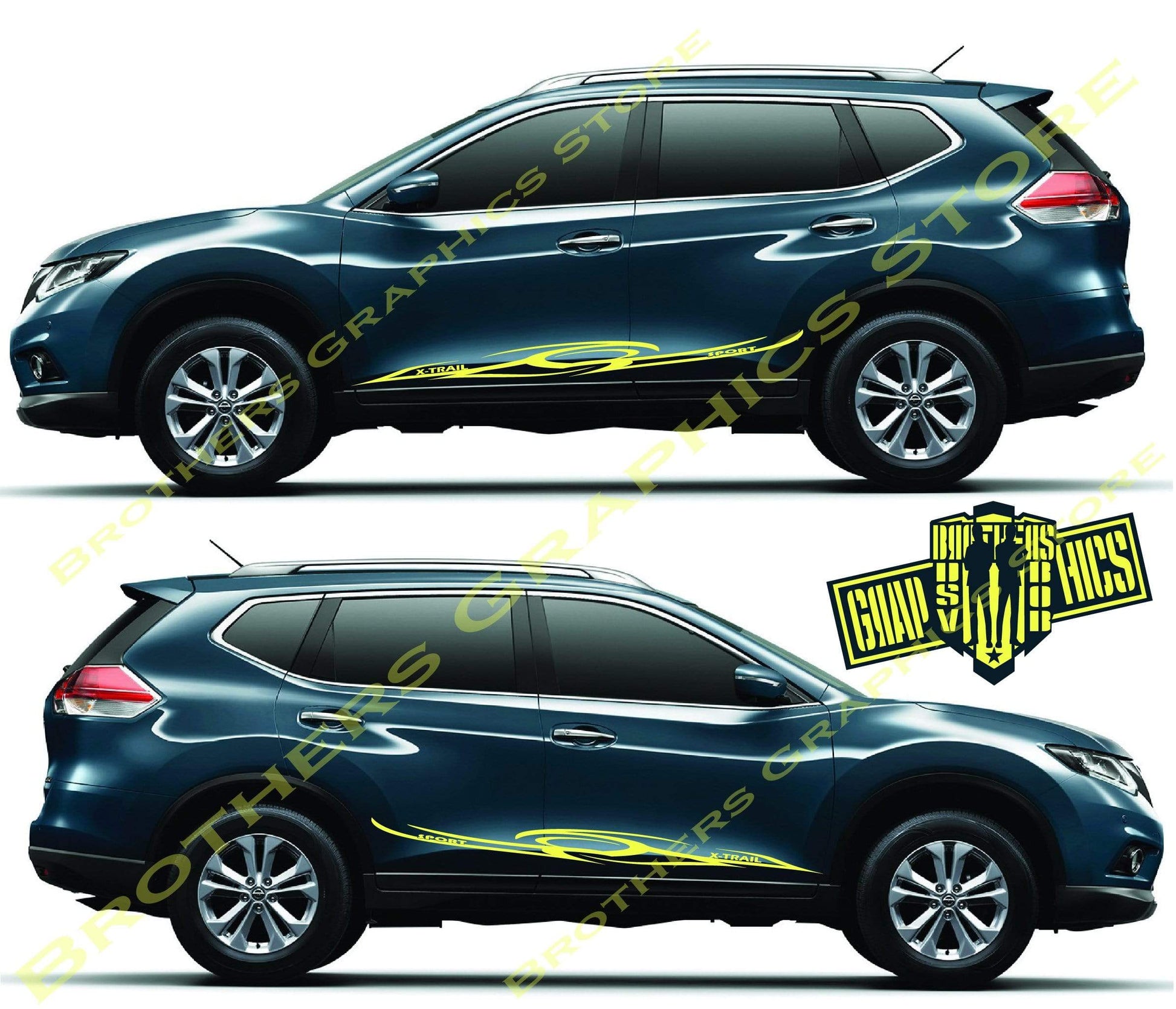 Vinyl Graphics Special Made for Nissan X-Trail - Brothers-Graphics