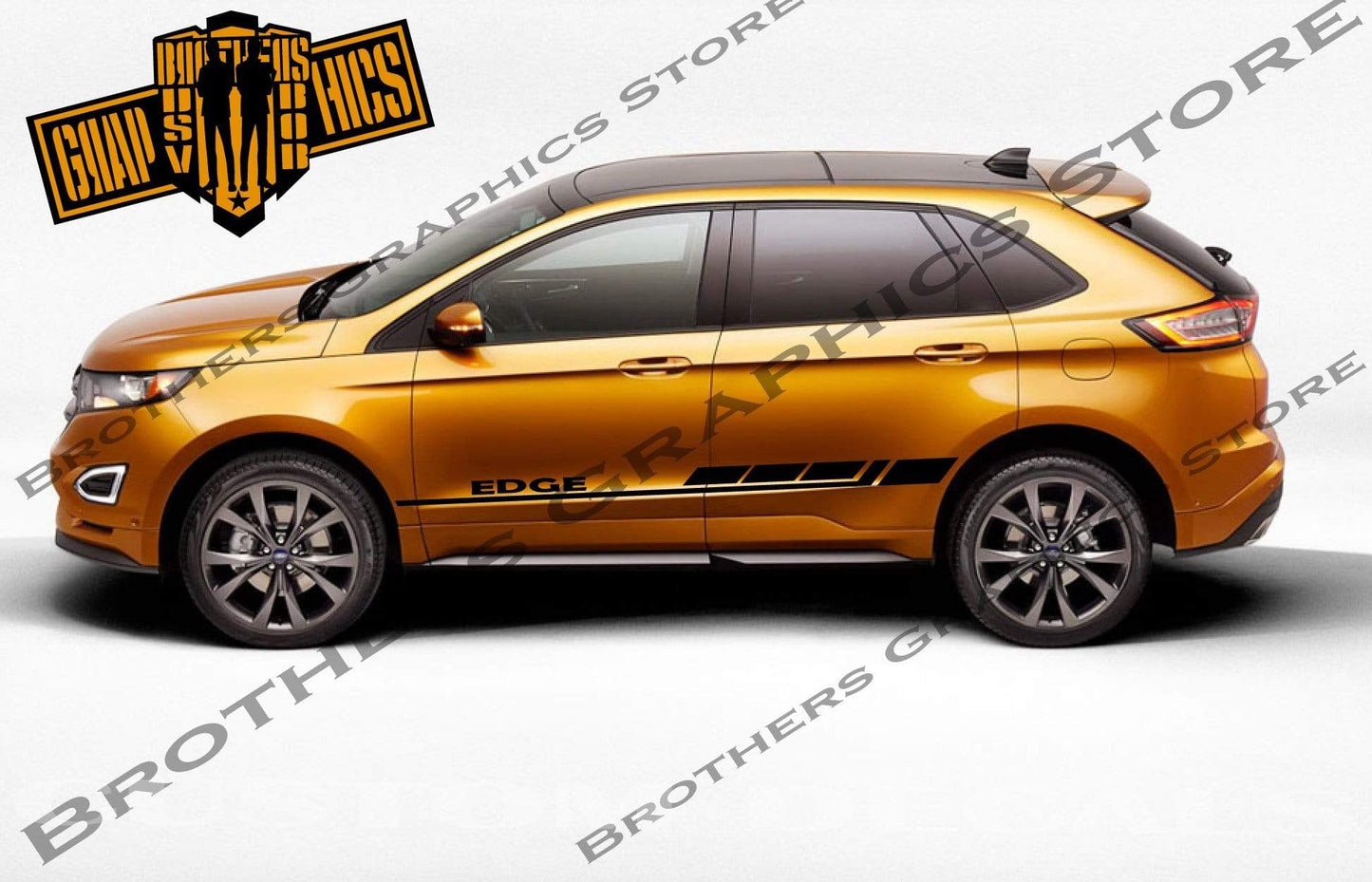 Premium Vinyl Stickers Compatible With Ford Edge Style Design Block Design