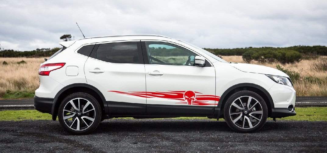 Vinyl Graphics Unique Stickers Skull Decals For Nissan Qashqai