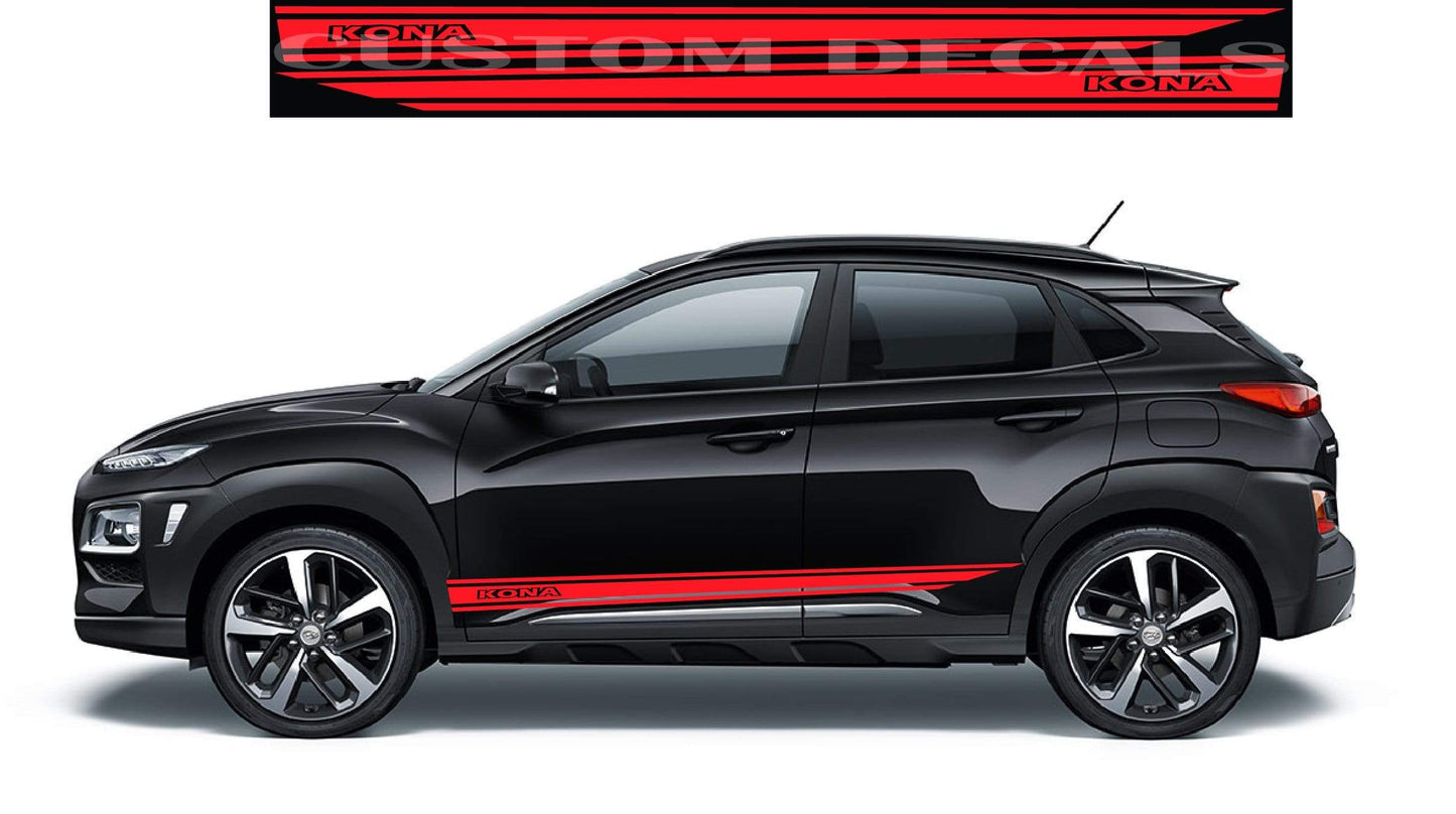 Premium Quality Vinyl Stickers Work with Hyundai Kona Car styling decals