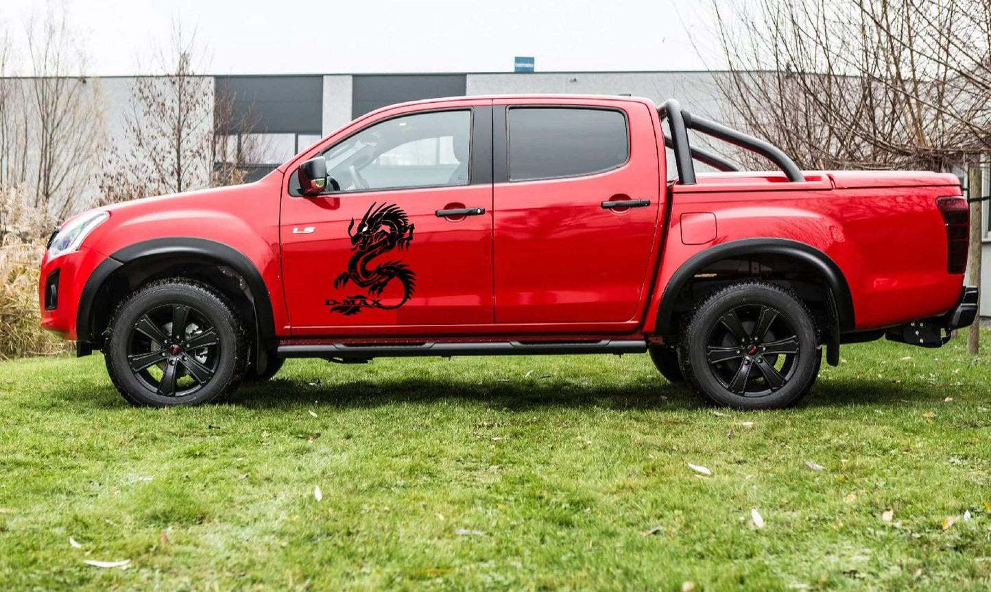 Premium Vinyl Stickers Compatible With Isuzu D-Max Dragon design Decorative car decals Car decals, 
Vinyl car stickers, 
Automotive decals, 
Custom car stickers, 
Car styling decals, 
Graphic car stickers,  
Decorative car decals, 
Car Styling, 
Premium Quality, 
Personalized Design, 
Vehicle Enhancement, 
Sticker Street Auto, 
Stylish Exclusive, 
Easy Application, 
Worldwide Delivery