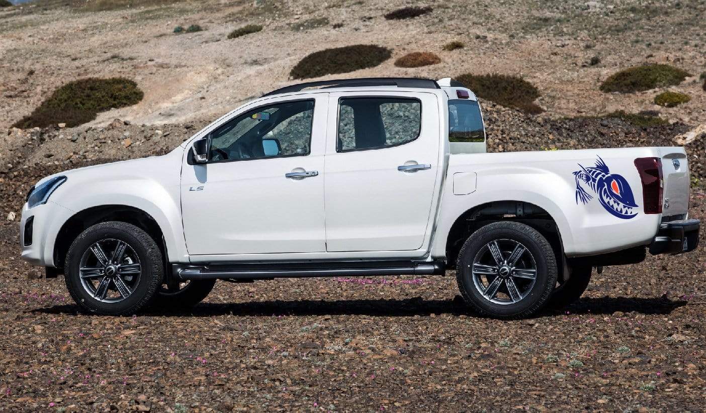 Premium Vinyl Stickers Compatible With Isuzu D-Max Fish Bones Graphics