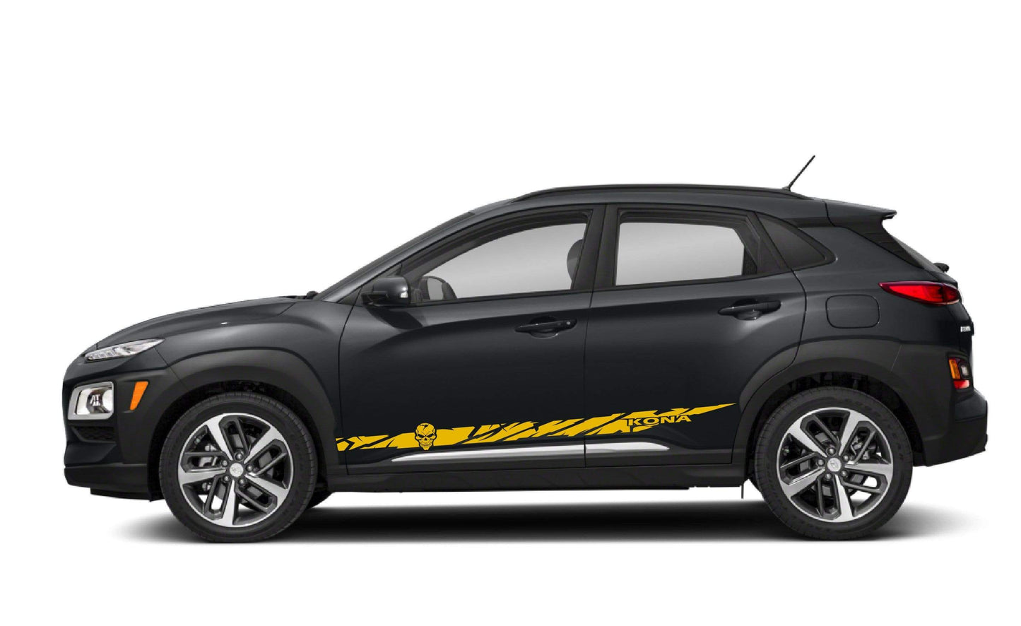 Premium Vinyl Sticker Compatible with Hyundai Kona New Skull Line design