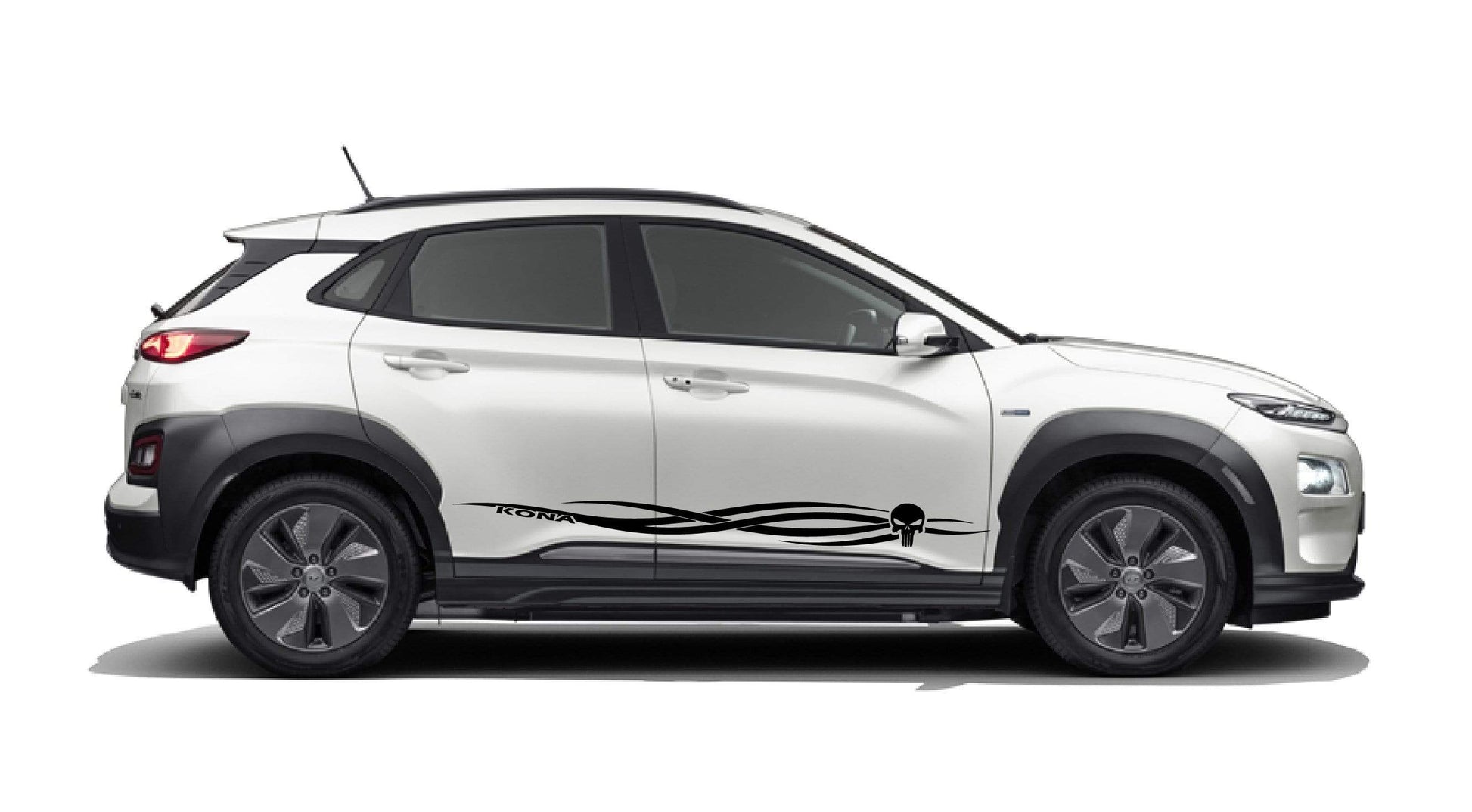 Premium Vinyl Sticker Compatible with Hyundai Kona New Tribal Skull design