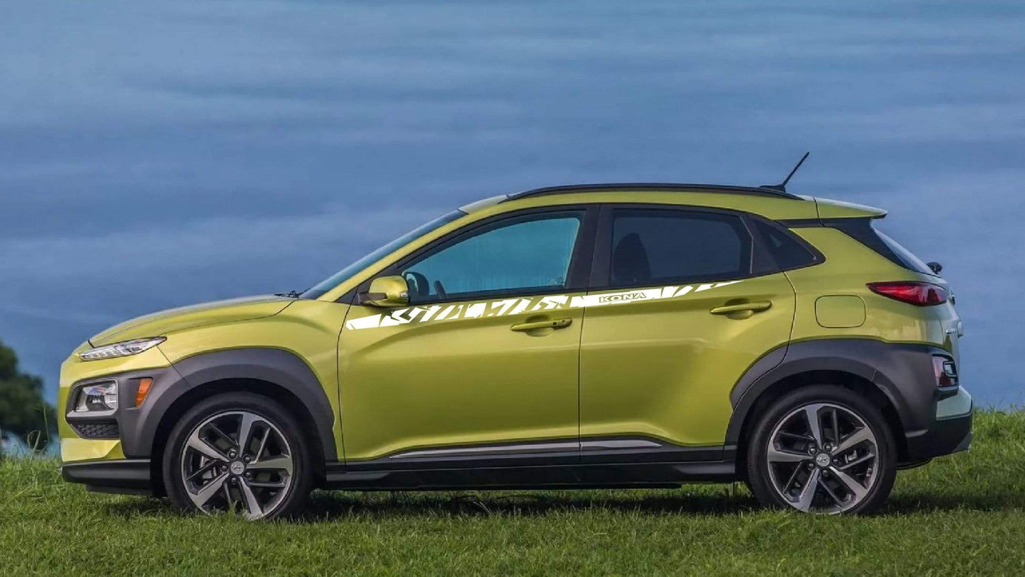 Premium Vinyl Sticker Compatible with Hyundai Kona New Zebra line design