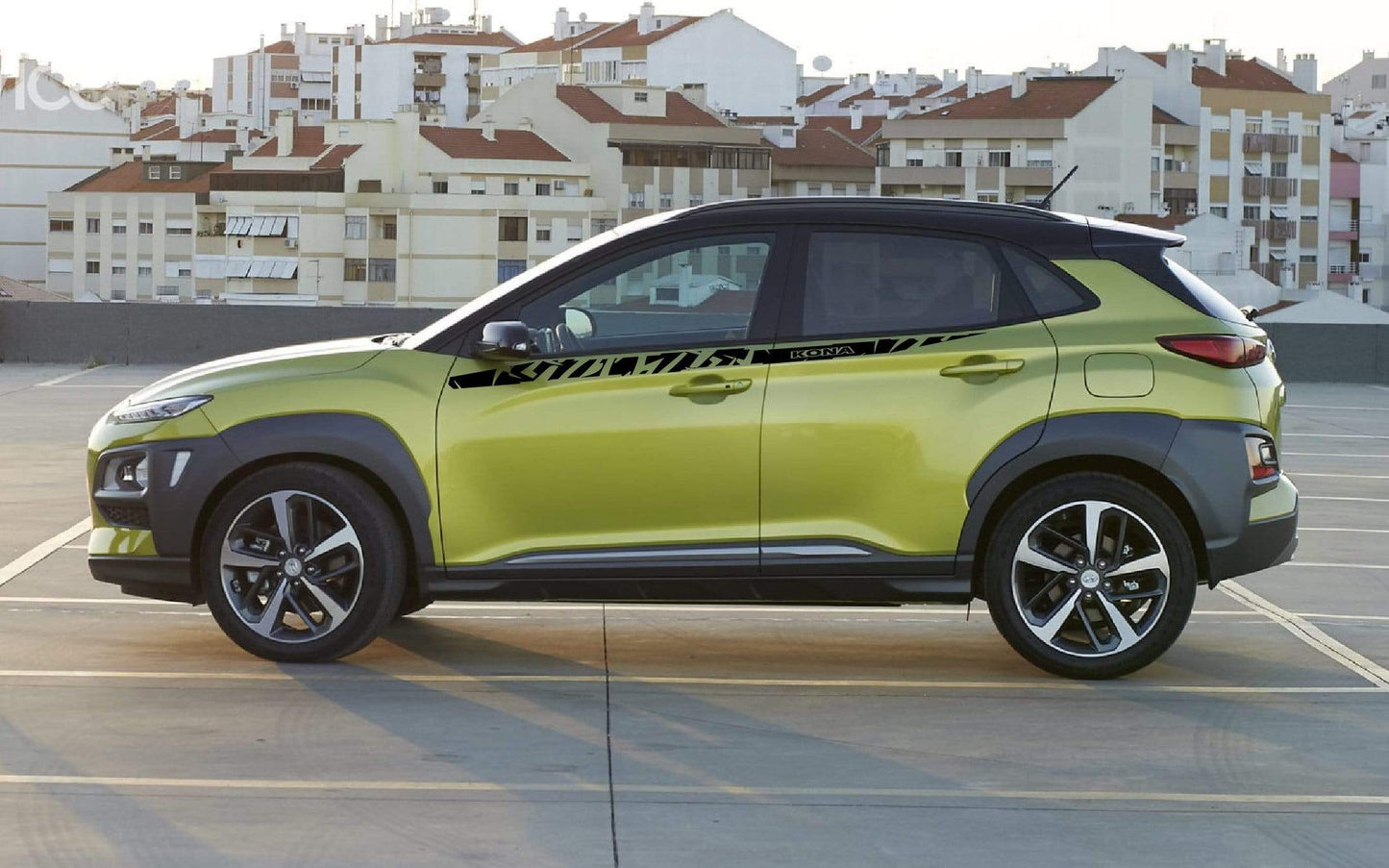Premium Vinyl Sticker Compatible with Hyundai Kona New Zebra line design