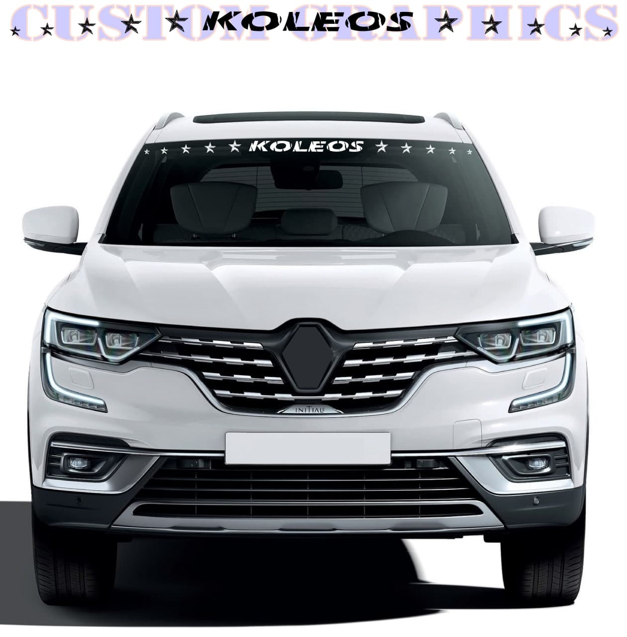 Vinyl Graphics Window Logo Design Graphic Racing Stripes Compatible with Renault Koleos