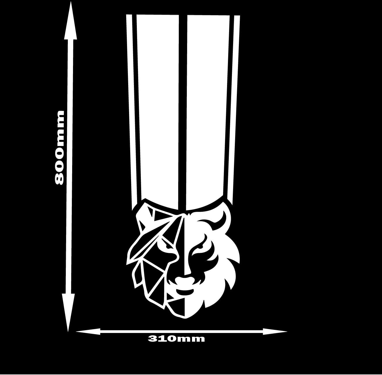 WOLF Design vinyl | UNIVERSAL HOOD stickers | graphics hood stickers