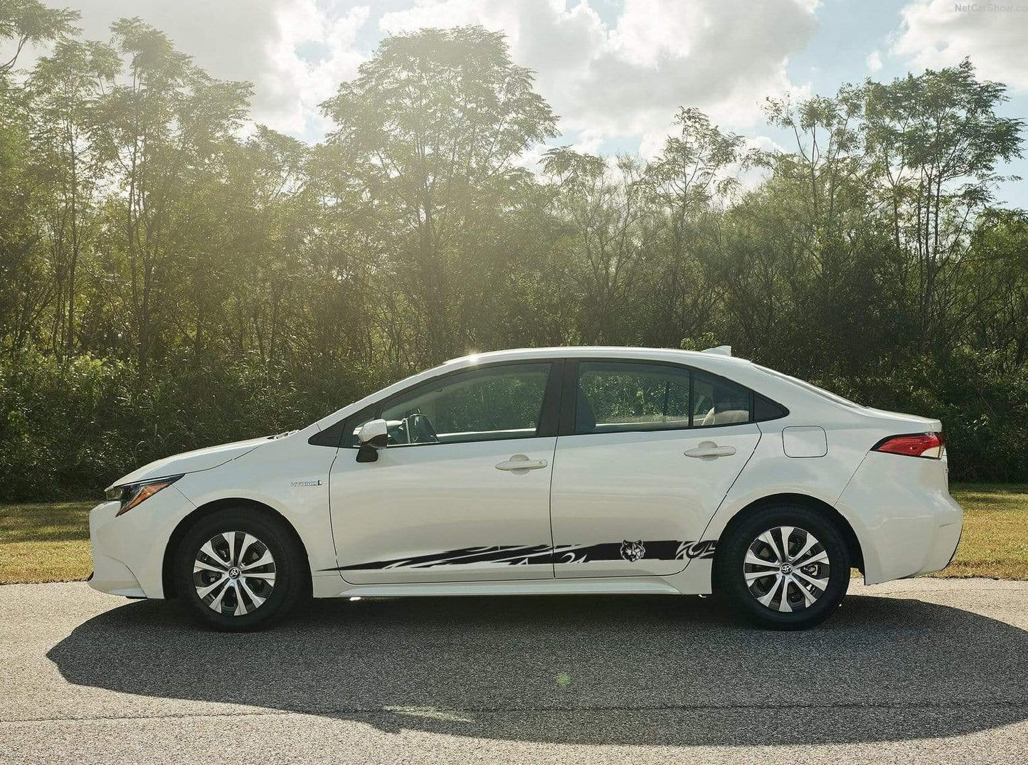 Vinyl Graphics Wolf Graphic Gift Corolla Racing Stripes for Corolla car stickers decals