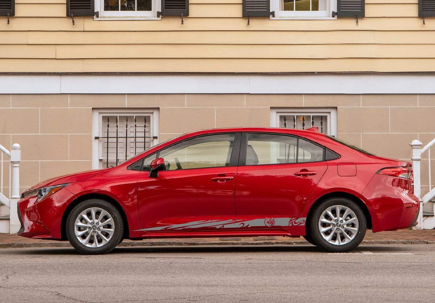 Vinyl Graphics Wolf Graphic Gift Corolla Racing Stripes for Toyota Corolla car stickers decals